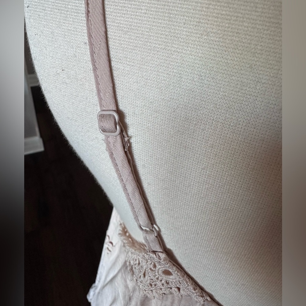Boutique Crochet Tank Top Camisole Boho Festival Coastal Cowgirl Sand LG - Picture 5 of 11